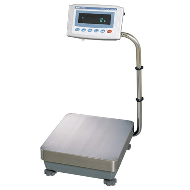 A&D Weighing GP Industrial Precision Balance Series Showing Stand Up Position Front Left Angled View
