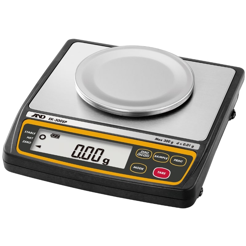 A&D Weighing EK-300EP Intrinsically Safe Compact Balance Angled Left Front View