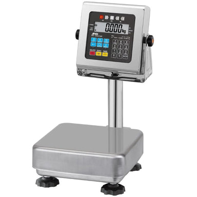 A&D Weighing HV-15KCWP Waterproof Platform Scale Angled Left Front View