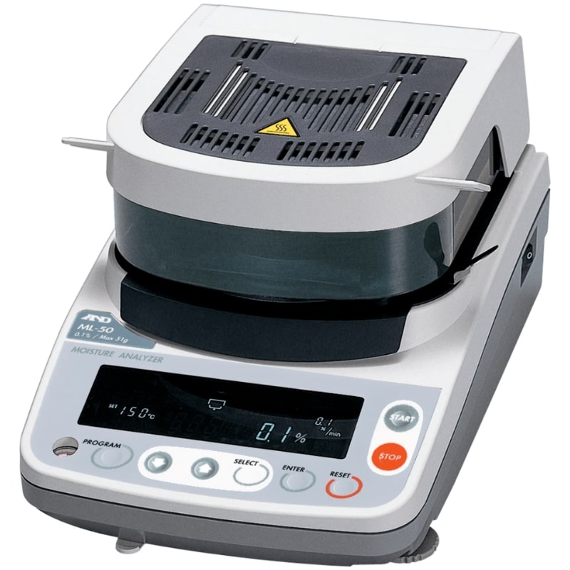 A&D Weighing ML-50 Moisture Analyser Angled Left Front View