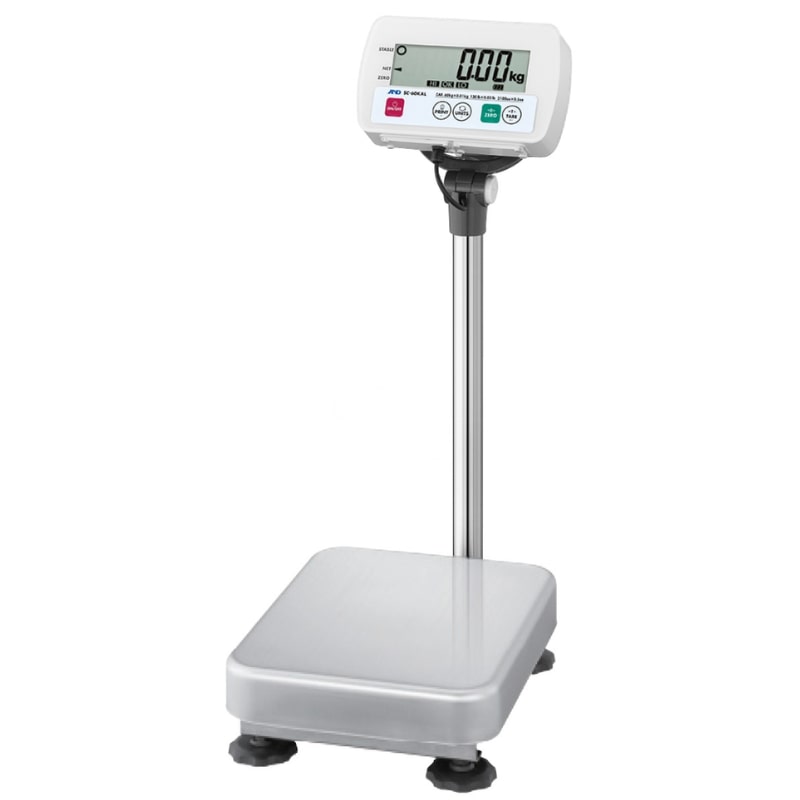 A&D Weighing SC-30, 60, 150KAM IP68 Washdown Platform Scales Left Angled Front View