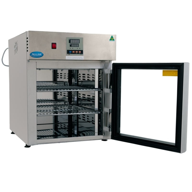 Nuline BW100 Blanket Warmer Glass Door Open Angled Right View