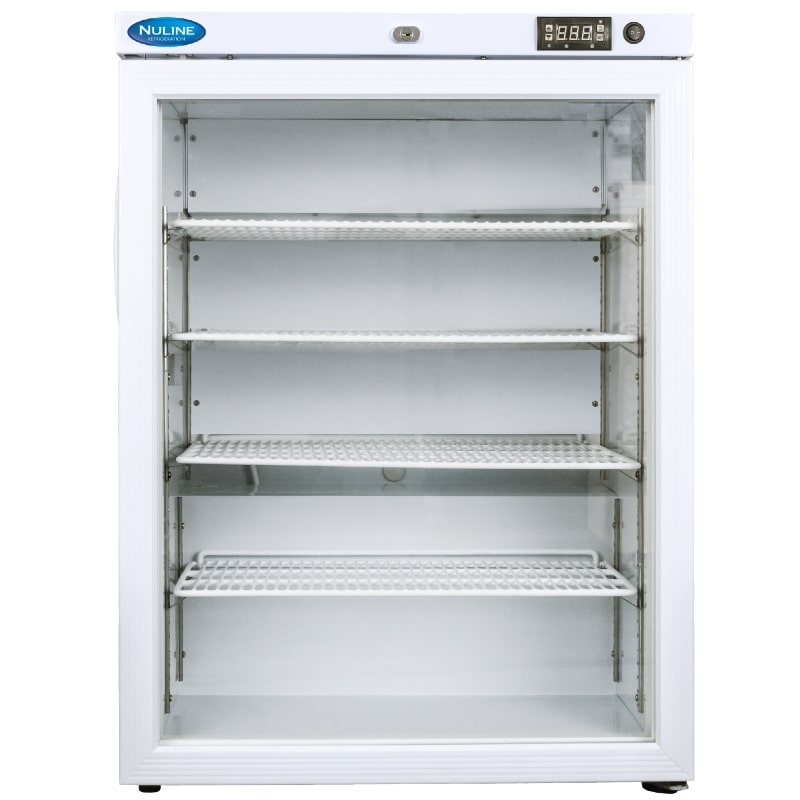 Nuline MLS125GP Static Refrigerator Glass Door Closed Front View