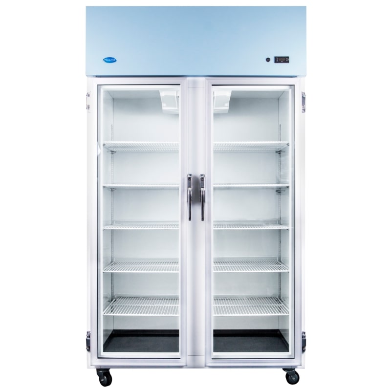 Nuline NLM1000-2 Laboratory Refrigerator Glass Door Closed Front View