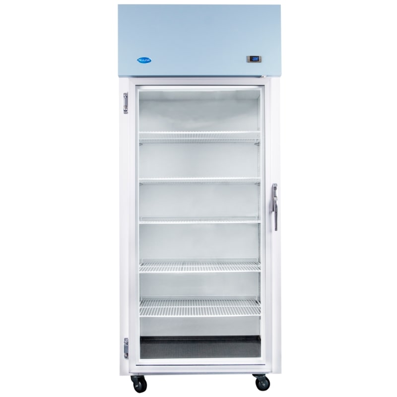 Nuline NLMS400, 700 Spark Safe Laboratory Refrigerator Glass Door Closed Front View