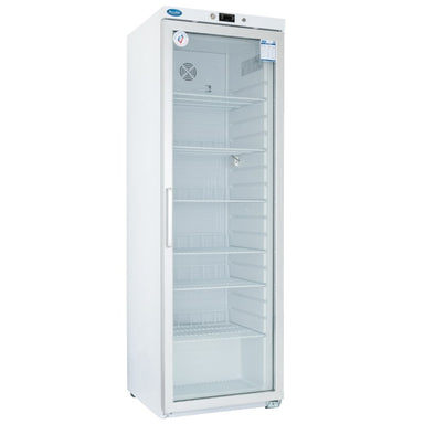Nuline PR350 Pharmacy Refrigerator Glass Door Closed Angled Right View