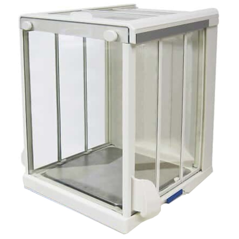 A8D Weighing OP-10 Large Glass Breeze Break for GX & GF-A Series Angled Left Front View