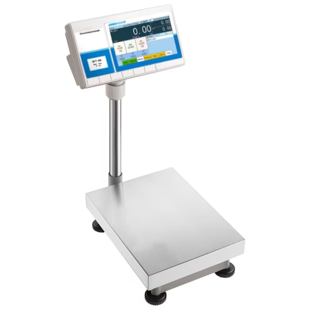 ADAM Equipment BTT Touch-Screen Label Printing Bench Scales Angled Right Front View