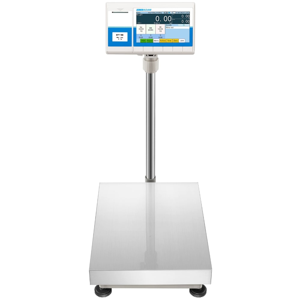 ADAM Equipment BTT Touch-Screen Label Printing Floor Scales Front View