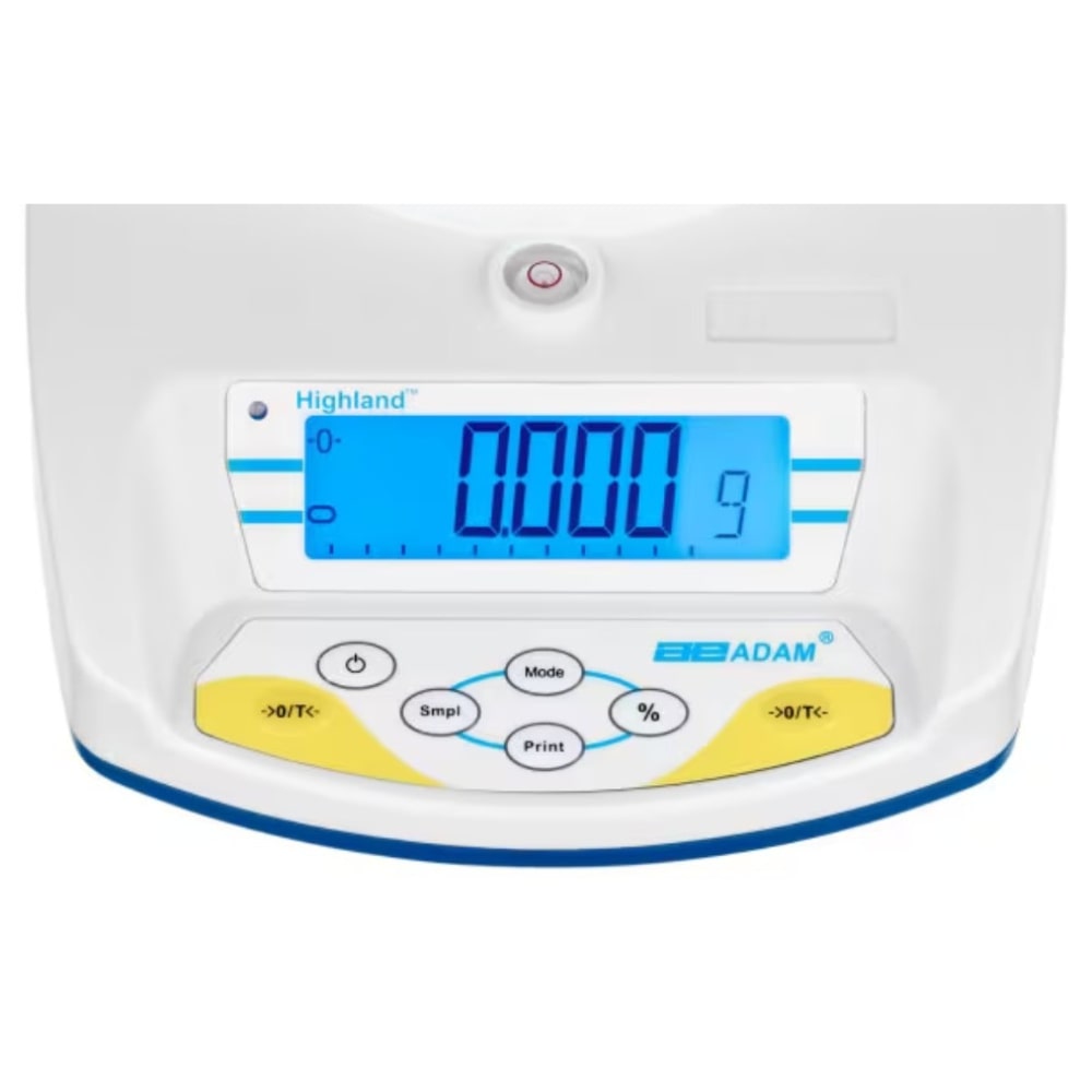 ADAM Equipment HCB Highland Portable Precision Balance Display Panel Front View