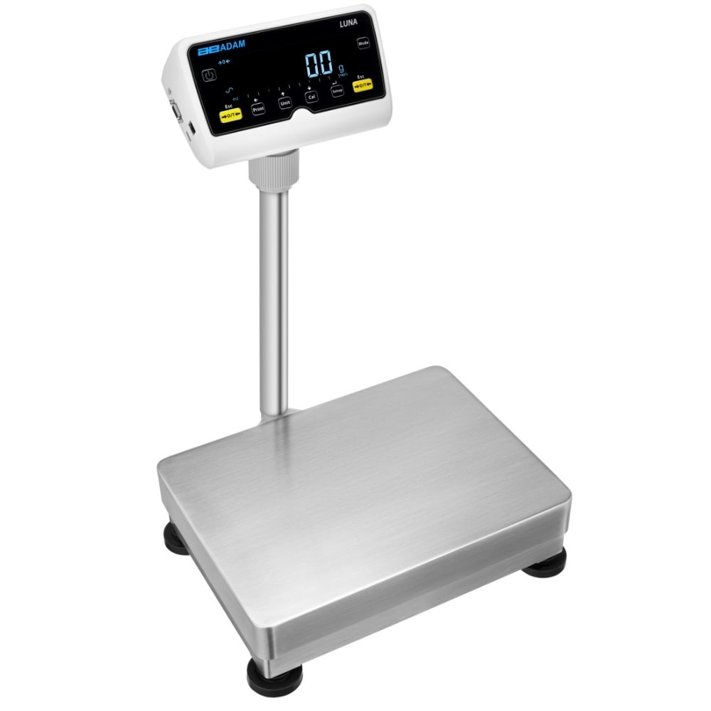 ADAM Equipment Luna LBL Heavy Duty Precision Balance with Column Angled Right Front View