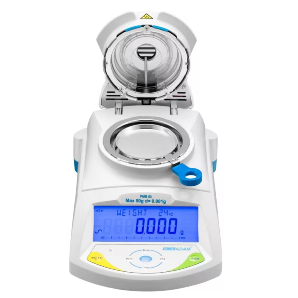 ADAM Equipment PMB Moisture Analyser Lid Open Front Top View