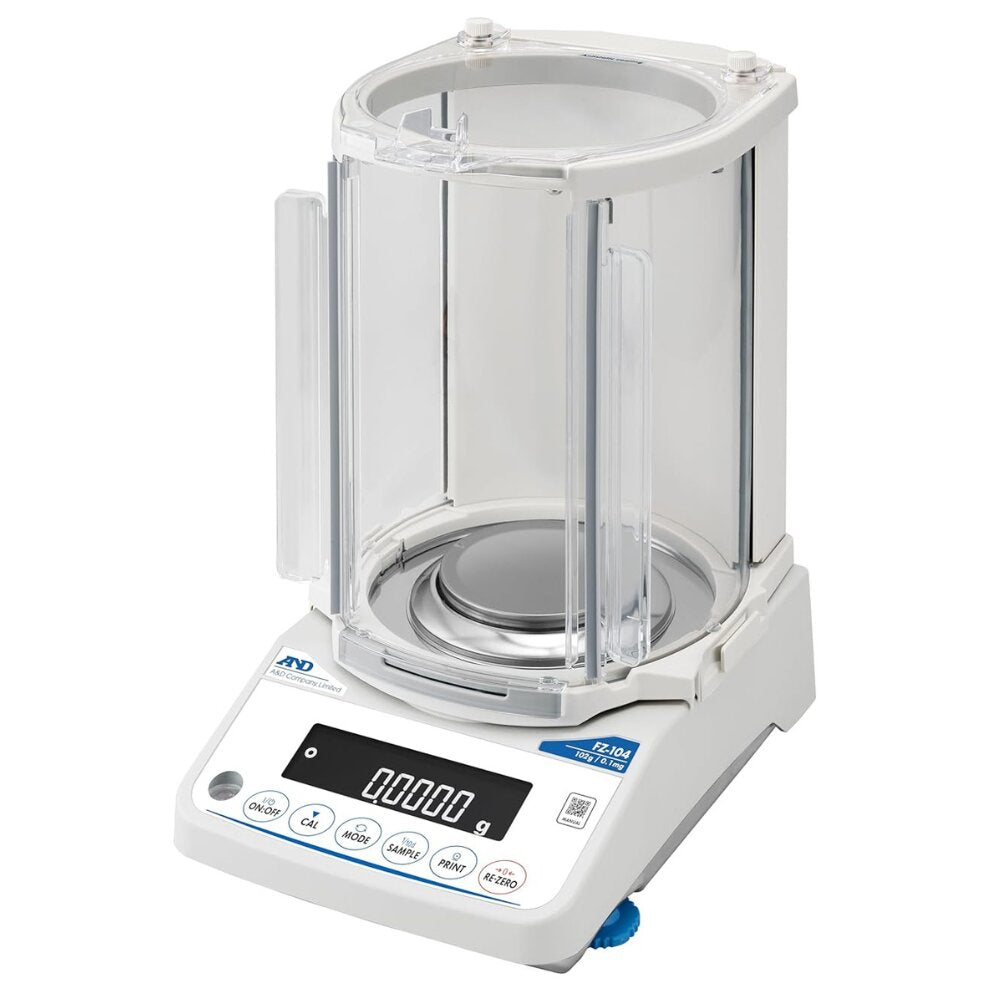 A&D FZ-104 & FZ-254 Analytical Balance Angled Left Top Front View