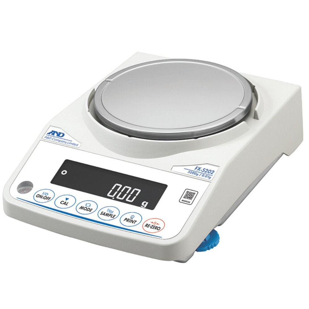 A&D Fortis FZ(-WP) & FX(-WP) Precision Balance Angled Left Top Front View