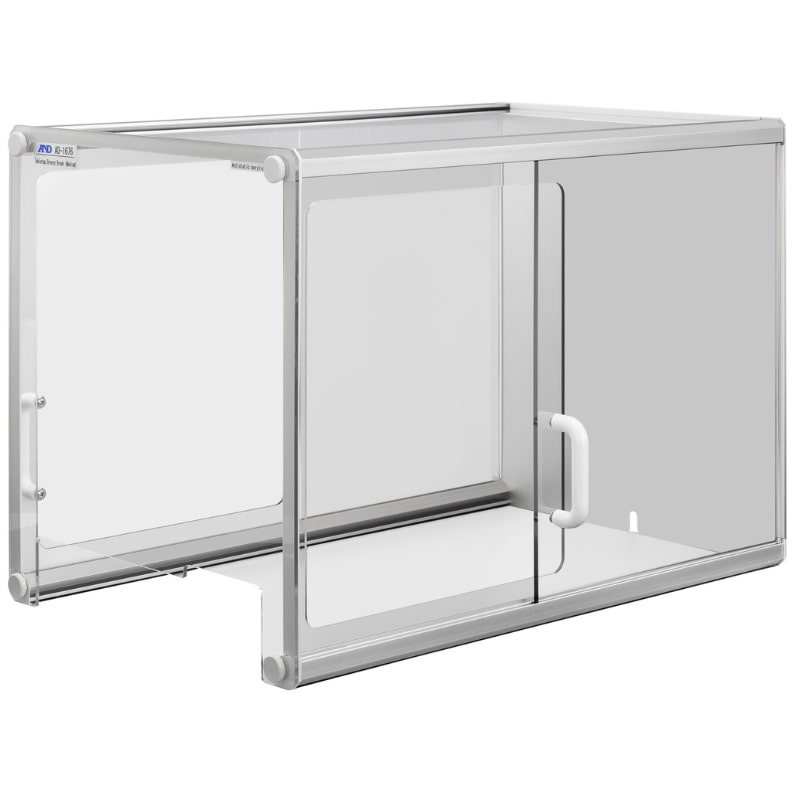 A&D Weighing AD-1676 Tabletop Breeze Break Angled Left Front View