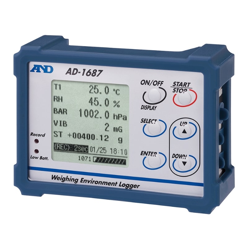 A&D Weighing AD-1687 Environmental Logger Front Angeld View