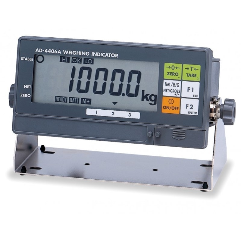 A&D Weighing AD-4406A Indicator Display with Wall Mount Bracket Angled Left Front View