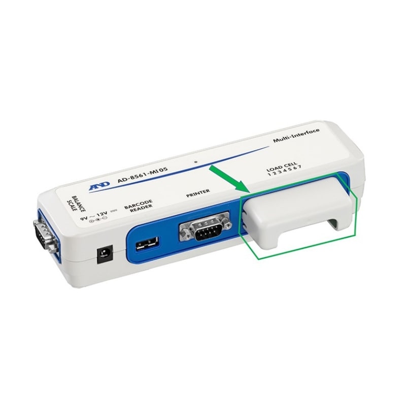 A&D Weighing AD-8561-MI05 Multi-Interface with 7-Pin Terminal Block Angled Left Top Front View