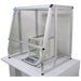 A&D Weighing AD1672A Tabletop Breeze Break Demonstrating BM Series Semi-Micro Balance Inside Angled Left Front View