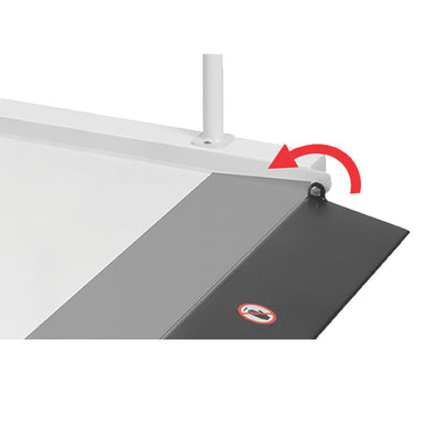 A&D Weighing AMW-300 Wheelchair Platform Scale Close Up View of Foldable Ramp