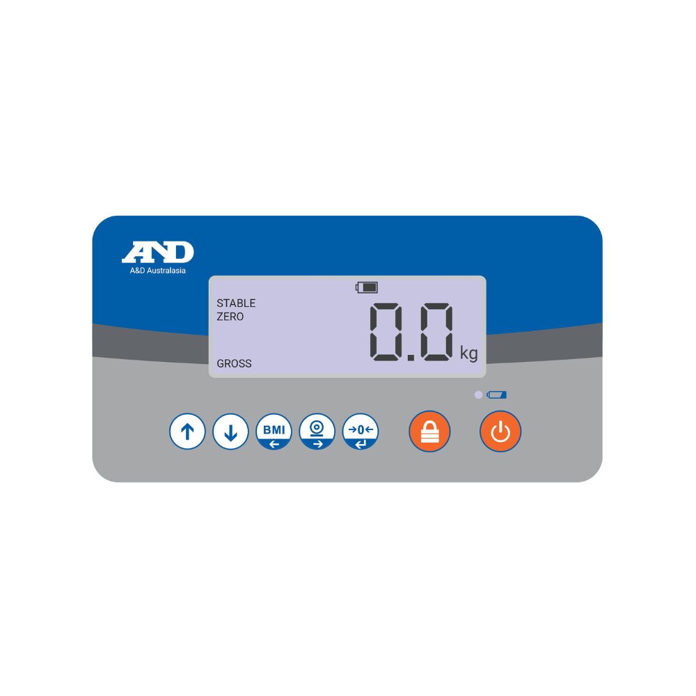 A&D Weighing AMW-300 Wheelchair Platform Scale Indicator Display Front View