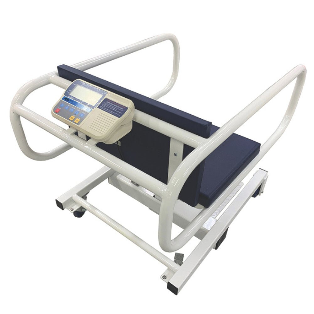 A&D Weighing BCS Bariatric Chair Scale Back View Angled Right Showing Indicator Display