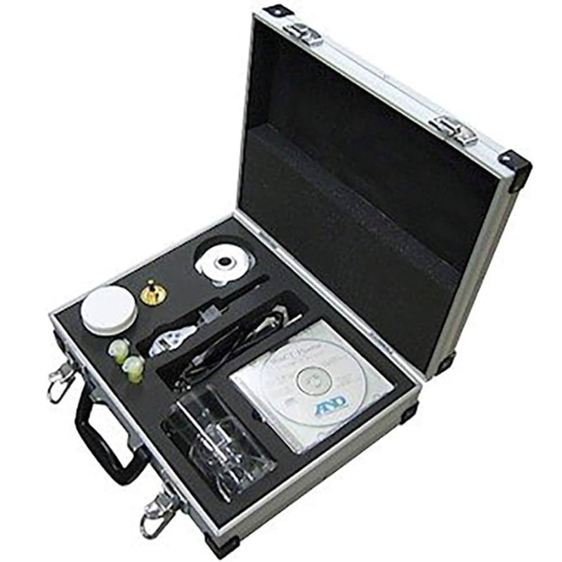A&D Weighing BM OP-14 Pipette Accuracy Testing Kit for BM-22 only Opened Case Angled Left Top Front View