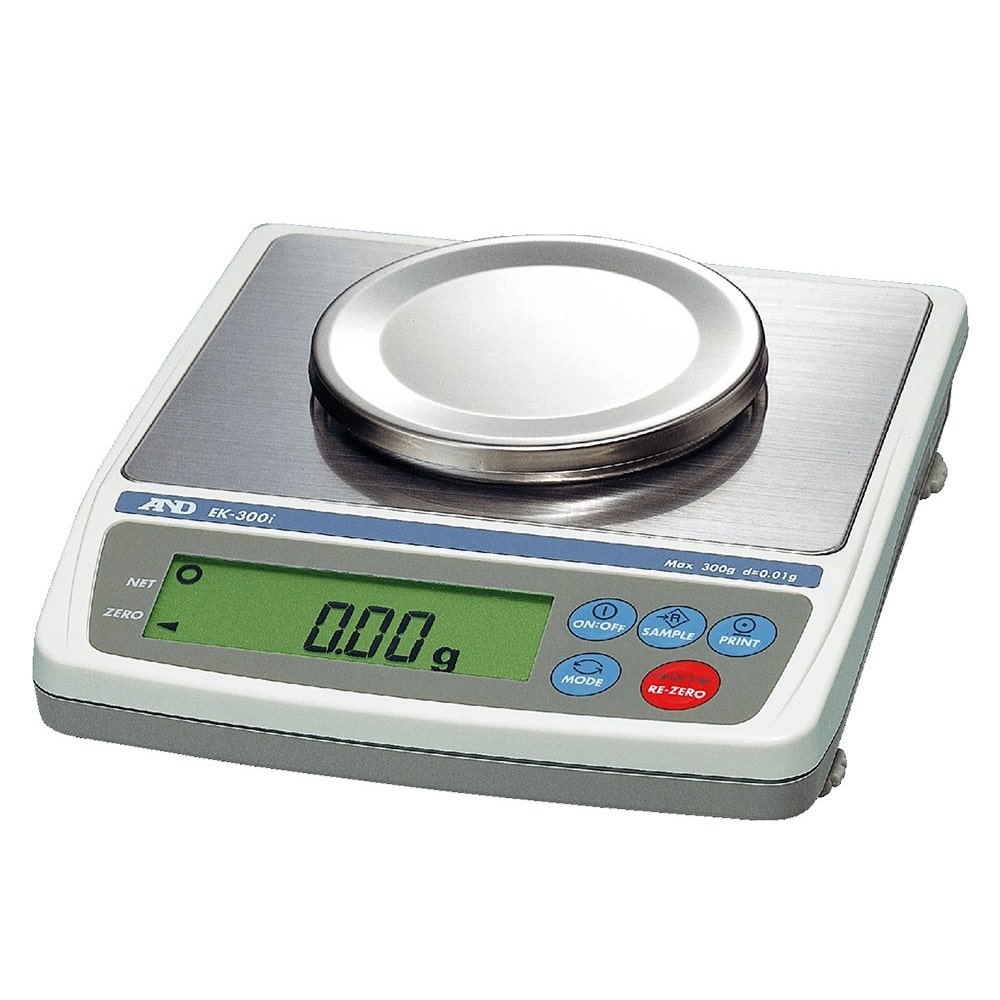 A&D Weighing EK-i Series Compact Balance Small Pan Angled Left Front Top View