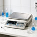 A&D Weighing FC-5000i, FC-10Ki, 20Ki & 50Ki High Performance Counting Scales Sitting on Laboratory Bench Angled Left Front View