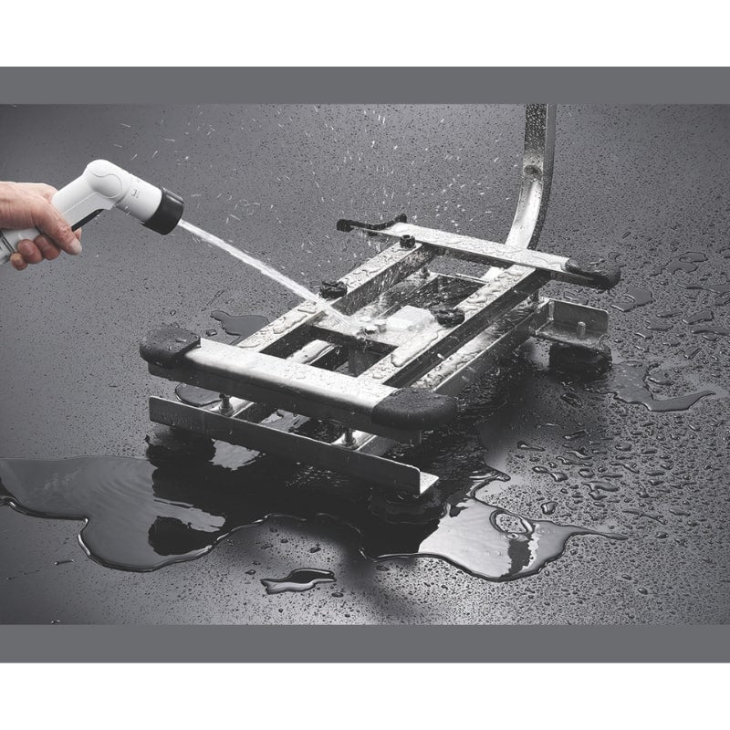 A&D Weighing FG-CWP Waterproof Platform Scale Series Pan Removed Easy Washdown Angled Left Front View