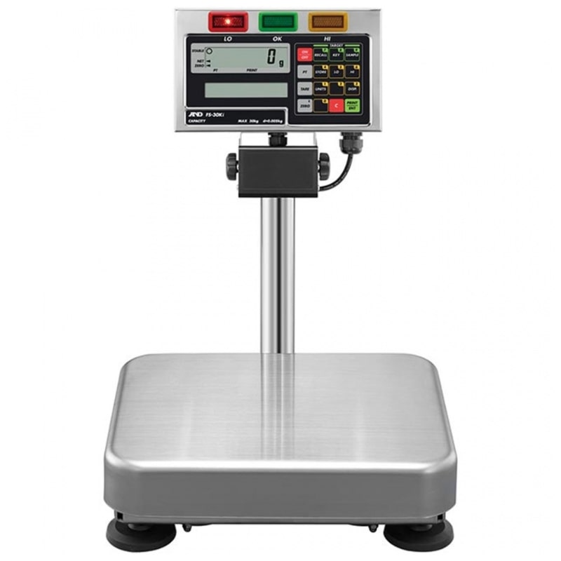 A&D Weighing FS-60Ki & FS-150Ki Checkweighing IP65 Scale Series Angled Left Front View
