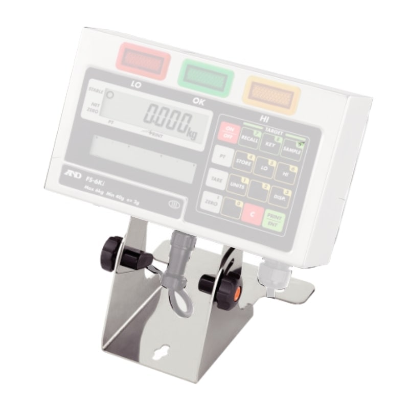 A&D Weighing FS-D Indicator Display with Wall Bracket Angled Left Front View