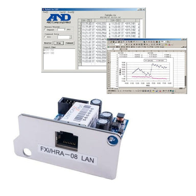 A&D Weighing FX-i OP-08 Ethernet Interface & WinCT Plus Angled Left Top Front View