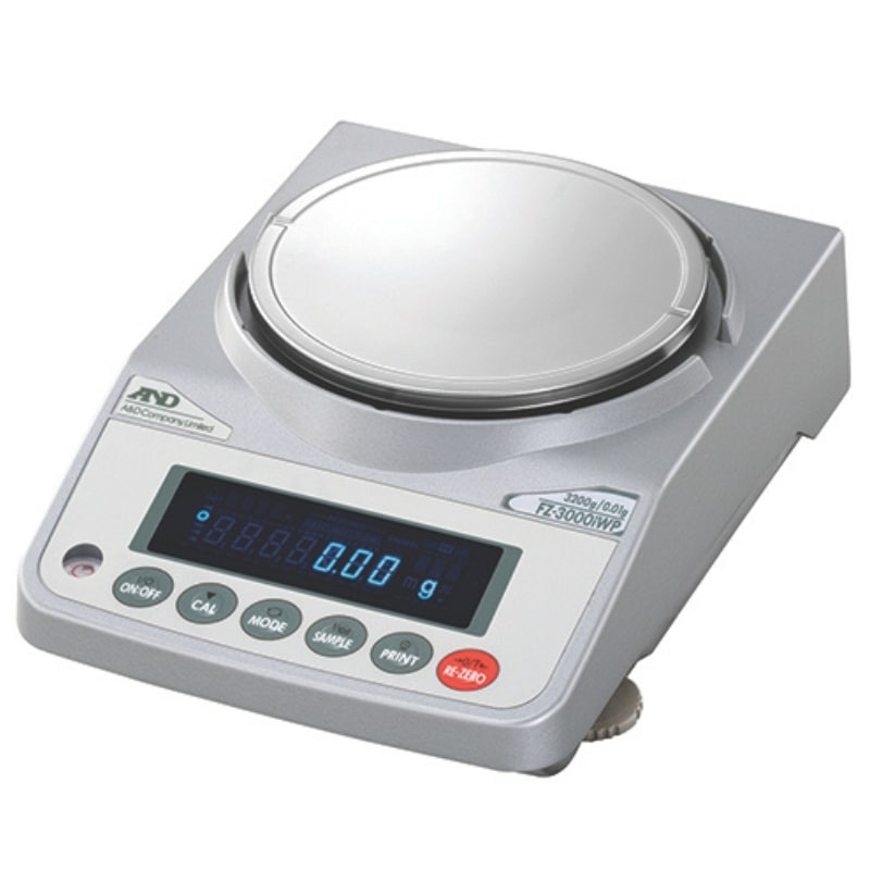A&D Weighing FZ-3000iWP Precision Balance Angled Left Top Front View