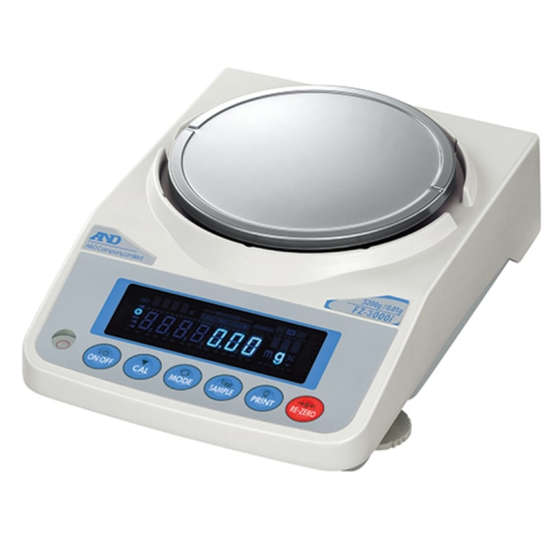 A&D Weighing FZ-3000i Precision Balance Angled Left Top Front View