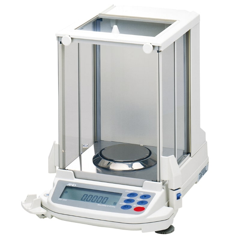A&D Weighing GR-200 & GR-300 Compact Analytical Balance Front Left Angled View
