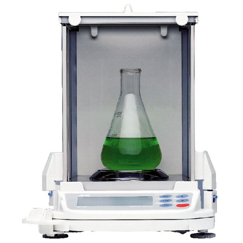 A&D Weighing GR Compact Analytical Balance Series with Flask Front View