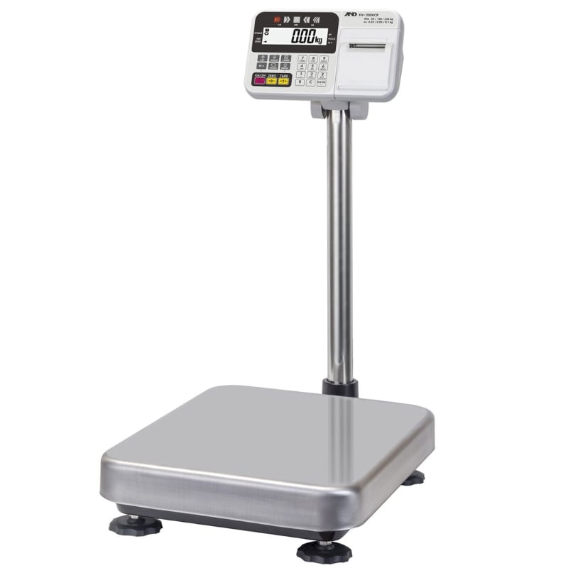 A&D Weighing HV-200KCP & HW-200KCP Multi-functional Platform Scales Angled Left Front View