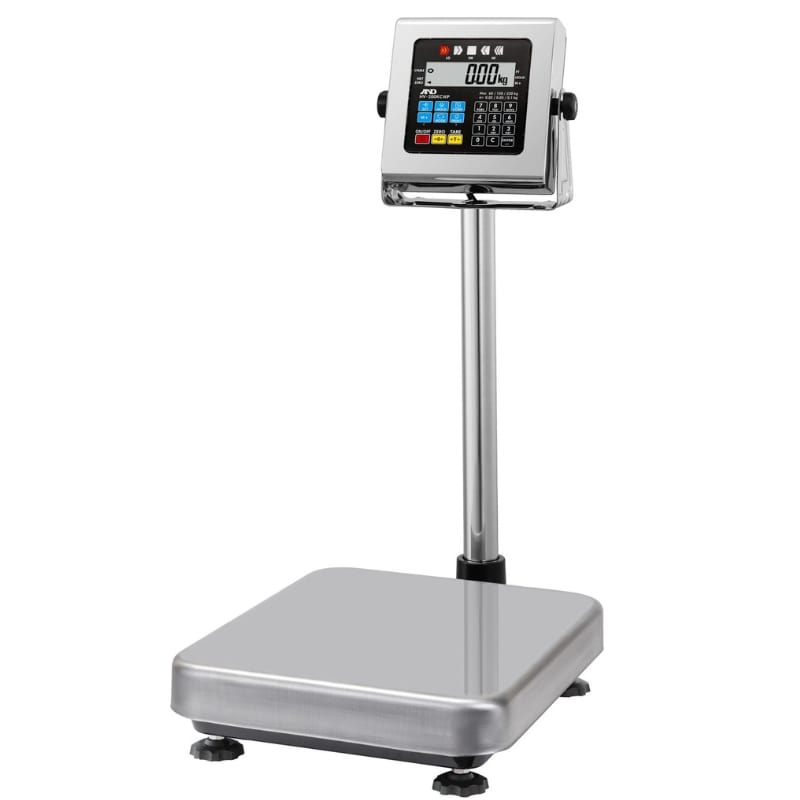 A&D Weighing HV-200KCWP Waterproof Platform Scale Angled Left Front View
