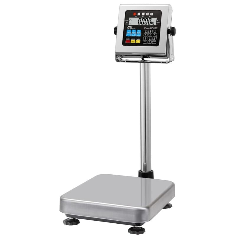 A&D Weighing HV-60KCWP Waterproof Platform Scale Angled Left Front View