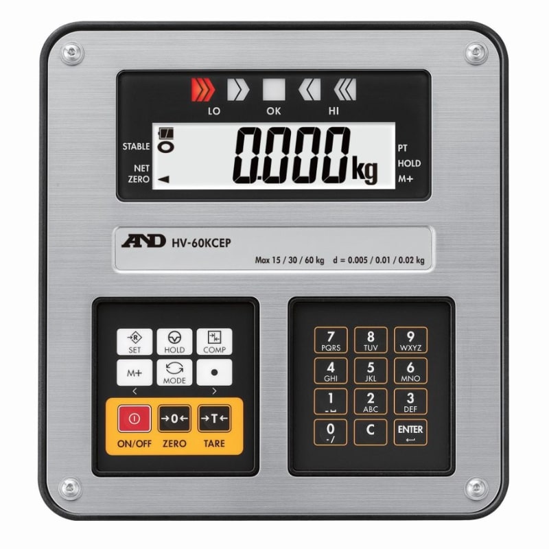 A&D Weighing HV-CEP Intrinsically Safe IECEx Scale Series Control Panel Front View