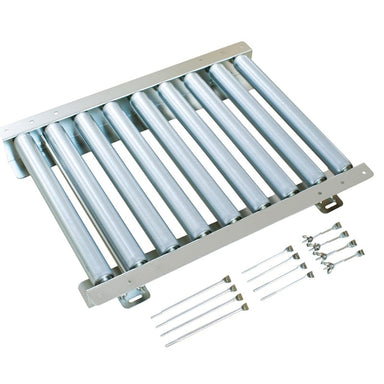 A&D Weighing HV-HW-13 Large Roller Conveyor (for 200kg model) with Individual Bolts Angled Left Top View