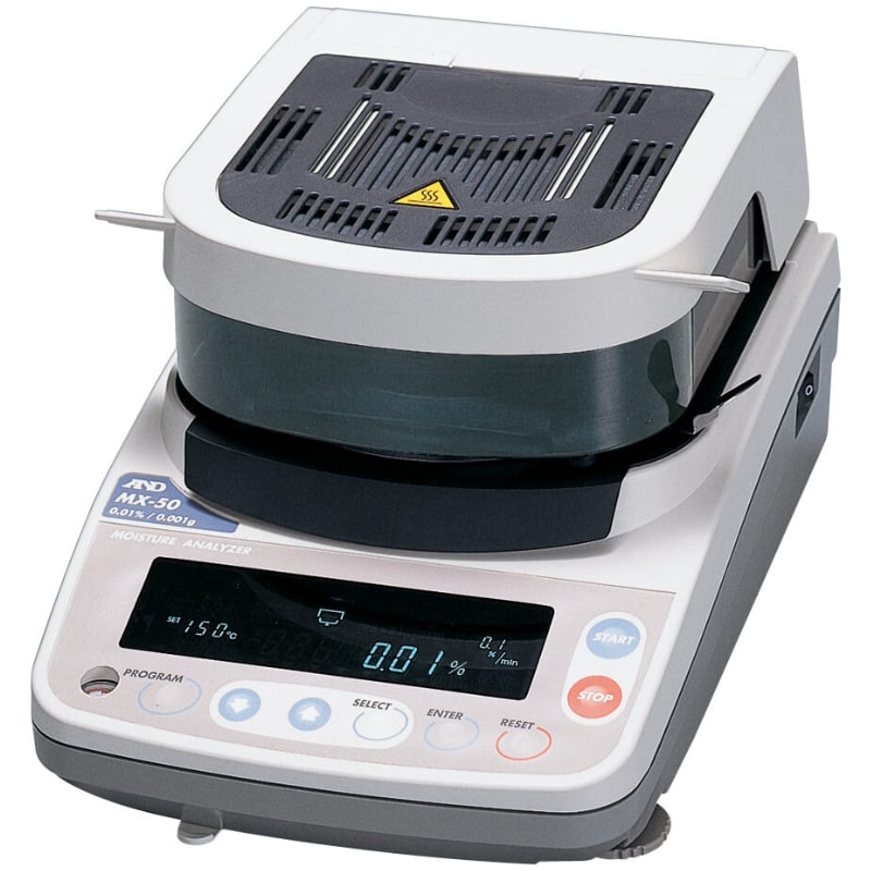 A&D Weighing MX-50 Moisture Analyser Angled Left Front View