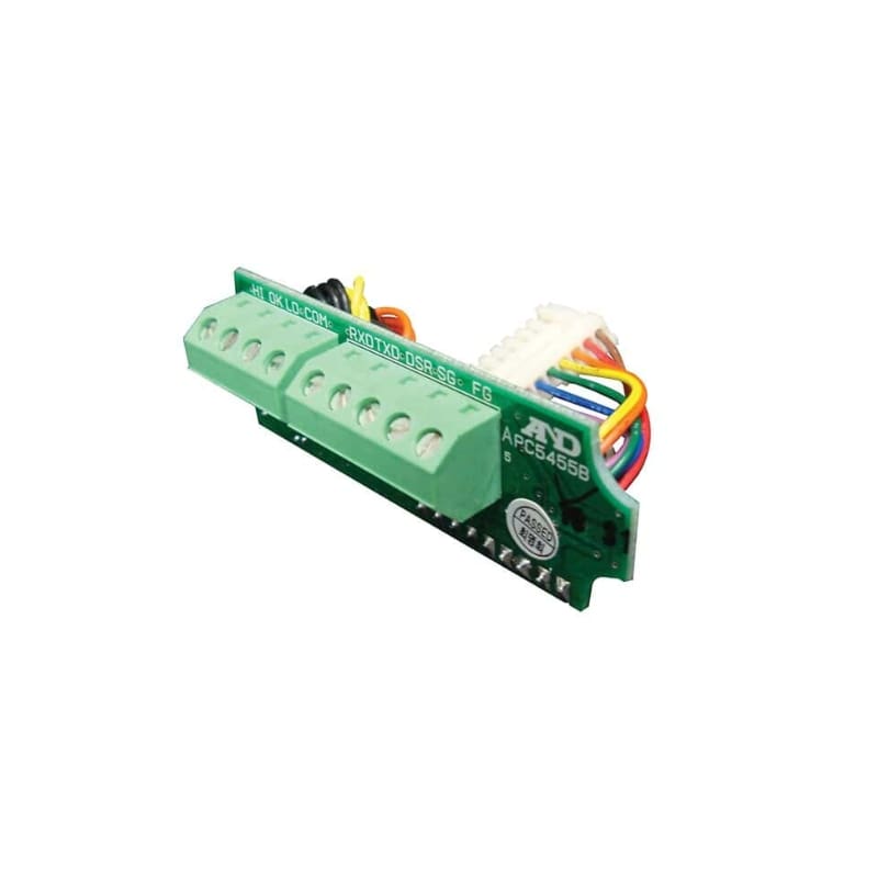 A&D Weighing SCSE OP-03 RS-232C + Comparator Relay Output Angled Left Top Front View