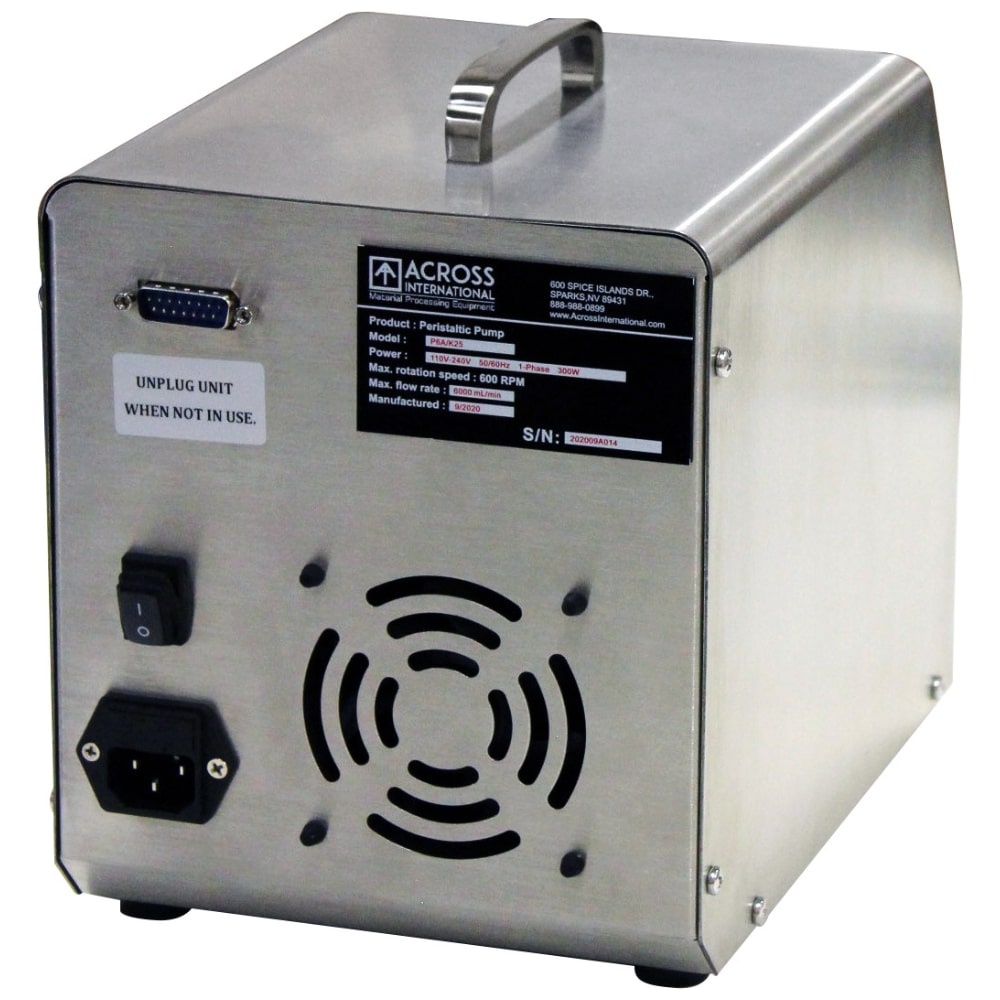 Across International P6A SST Peristaltic Pump Angled Left Back View
