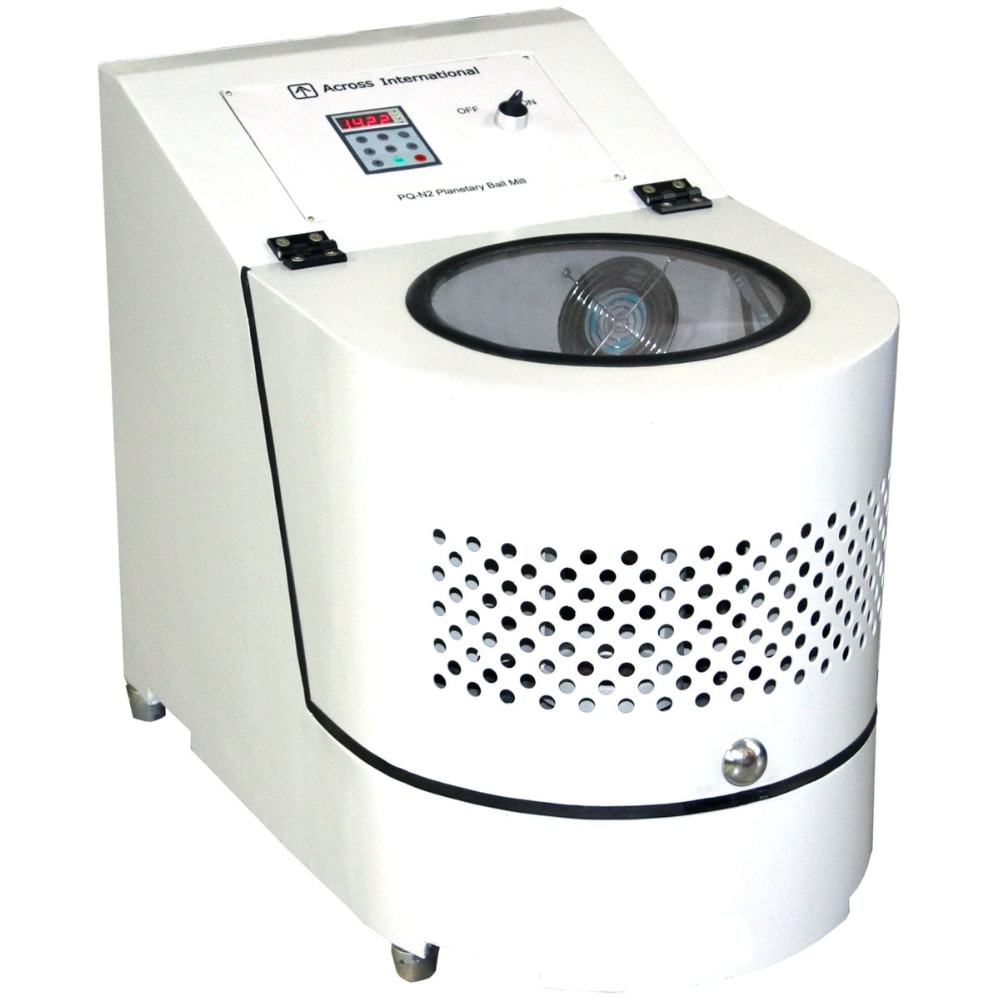 Across International PQ-N04 (0.4Ltr), PQ-N2 (2Ltr) & PQ-N4 (4Ltr) Gear-Drive Planetary Ball Mill Closed Lid Angled Right Front View