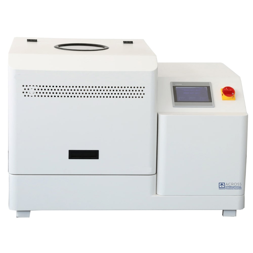 Across International PQ-N12 (12L) & PQ-N20 (20L) Gear-Drive Planetary Ball Mill Closed Lid Front Top Angled View