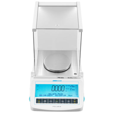 Adam Polaris PPB Series Precision Balance with Draft Shield Top Front View