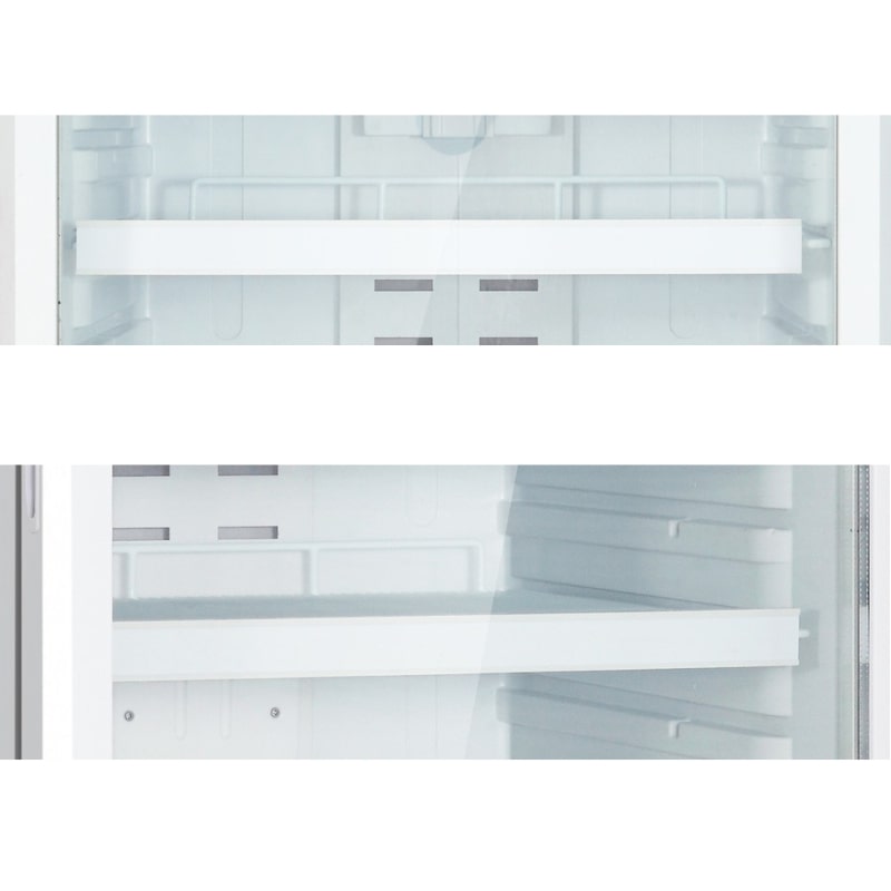 Nuline EC300 Pharmacy Refrigerator Additional Shelves Front and Angled View