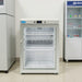 Nuline HR200G Pharmacy Fridge Glass Door Closed Standing on Laboratory Floor Front View